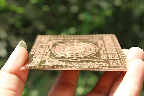 Vista 52 de Jet New Blessed & Energized Powerful Shree Ganesh Yantra - Yantra de cobre de 3 pulgadas para tranquilidad, confianza, Pooja, uso en el hogar