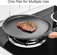 Vista 4 de Raguso Sartén, sartén para panqueques con parte inferior plana para comida (7.9 pulgadas)