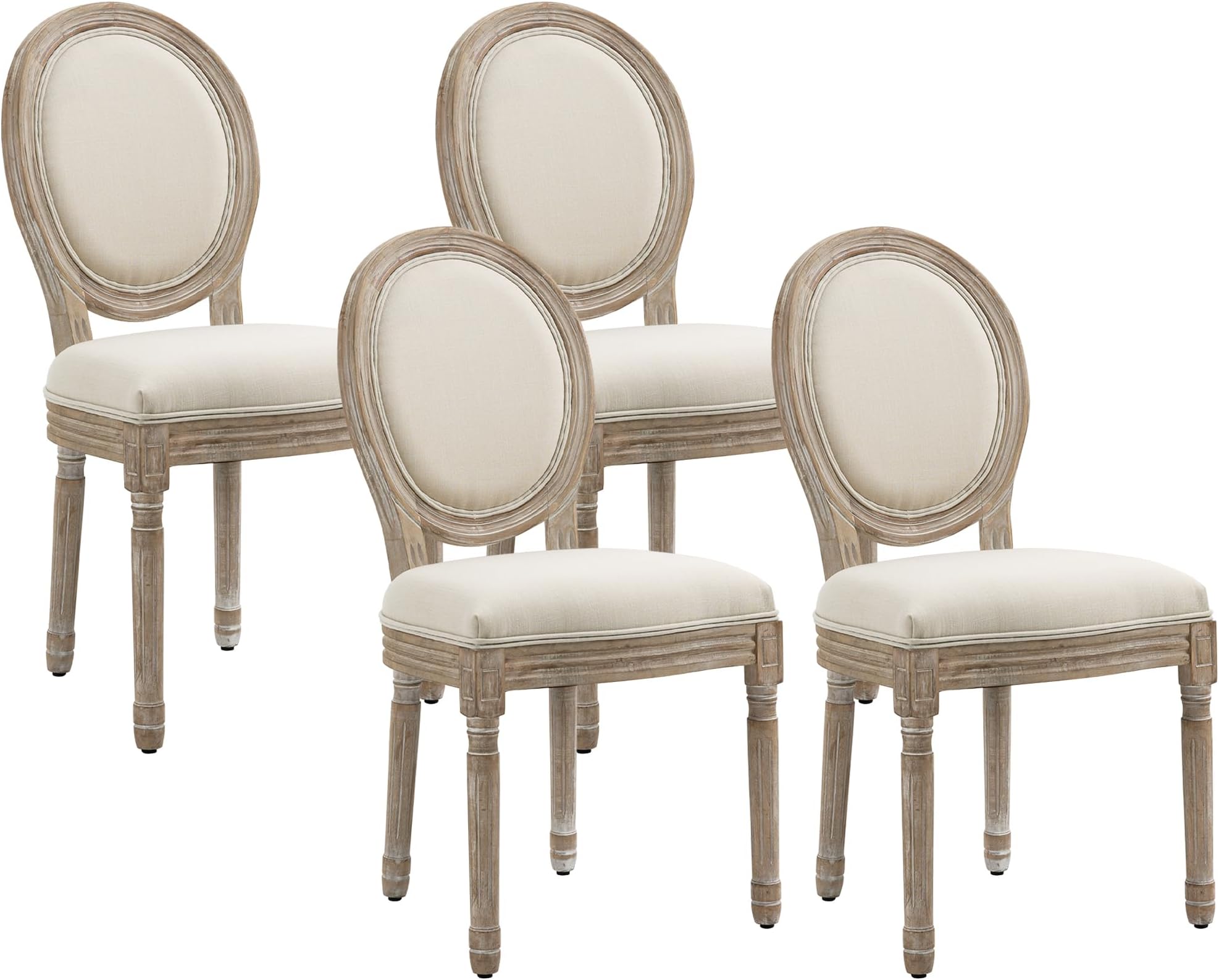 HOMCOM Lot de 4 chaises de Salle à Manger - Chaise de Salon médaillon