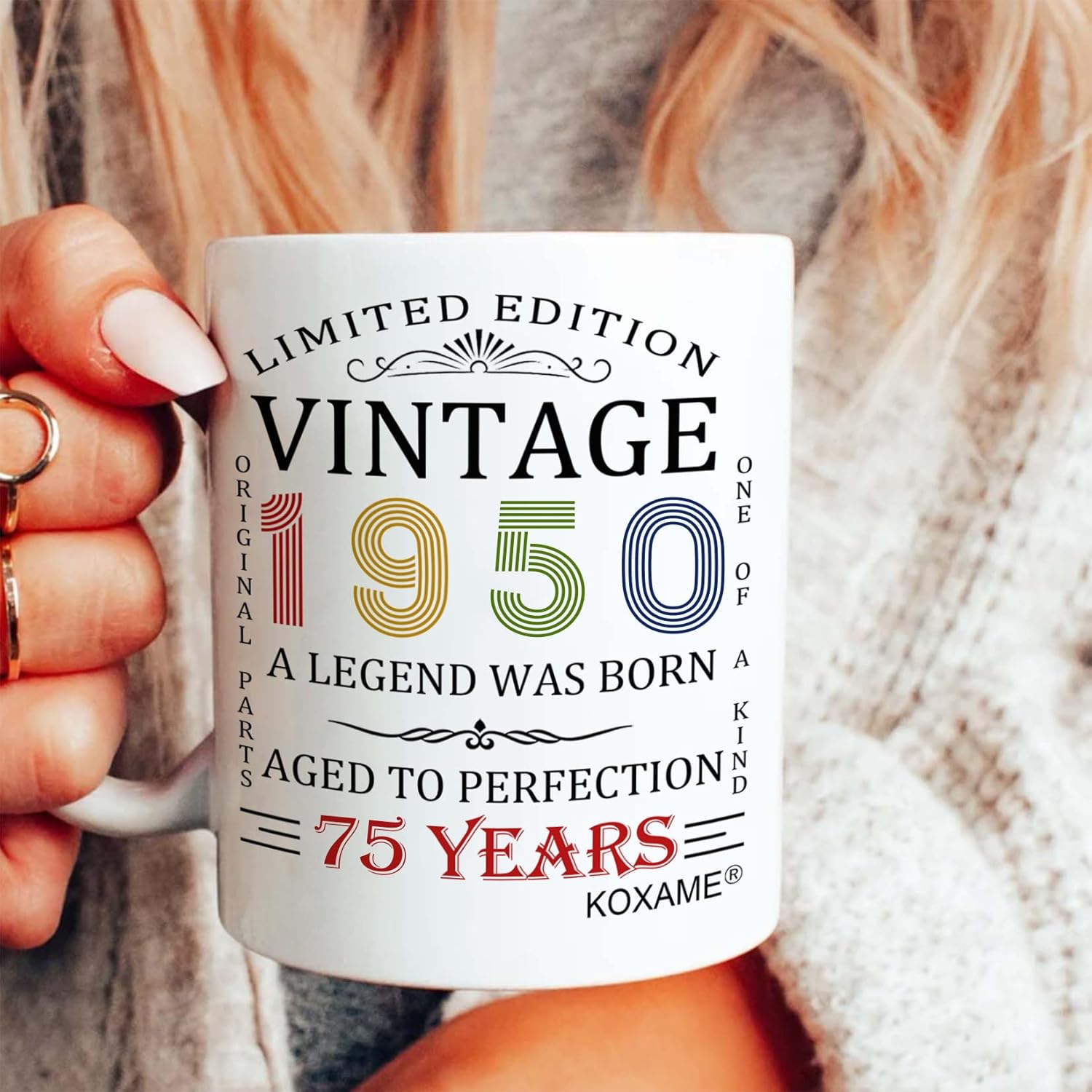 Vintage 1950 Coffee Mug, 75th Birthday Gifts For Men Women, 75 Year Old Birthday Gifts For Him Her, Gift Ideas For Mom Dad Husband Wife Papa Grandma Turning 75 (75th) - Image 6