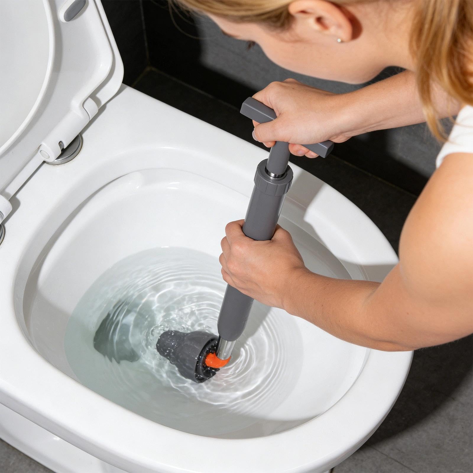 Stura Lavandini e Scarichi Sturalavandini a Pressione Ventosa Sturalavandini, con Pompa ad Alta Pressione, Sturalavandino per WC Bagno Scarico a Pavimento Tubi (70cm Altezza)