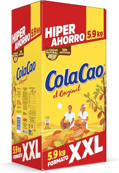 ColaCao Original, Cacao Soluble Natural sin Aditivos, Formato Ahorro XXL, 5,9 kg - 5