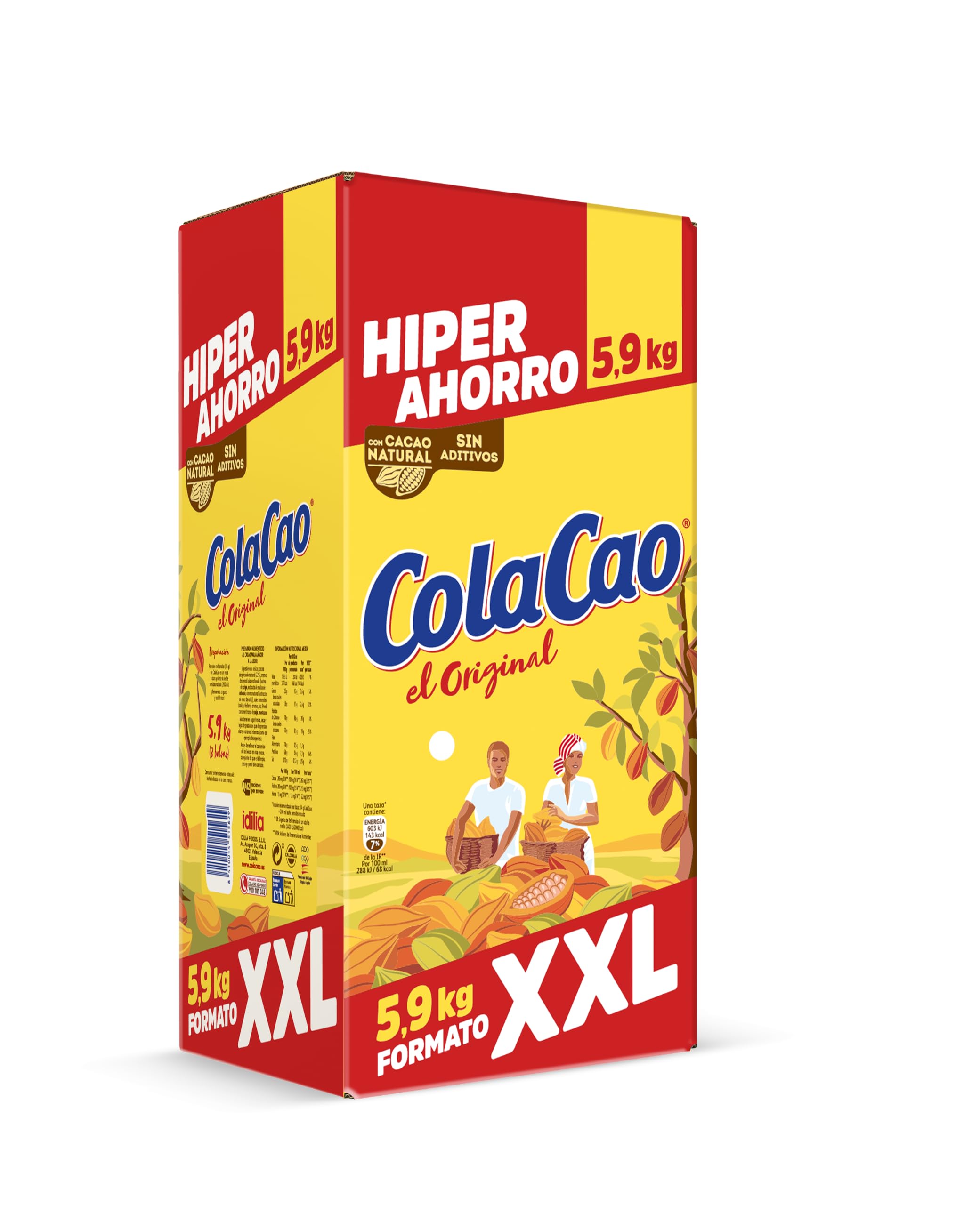 ColaCao Original, Cacao Soluble Natural sin Aditivos, Formato Ahorro XXL, 5,9 kg — view 5