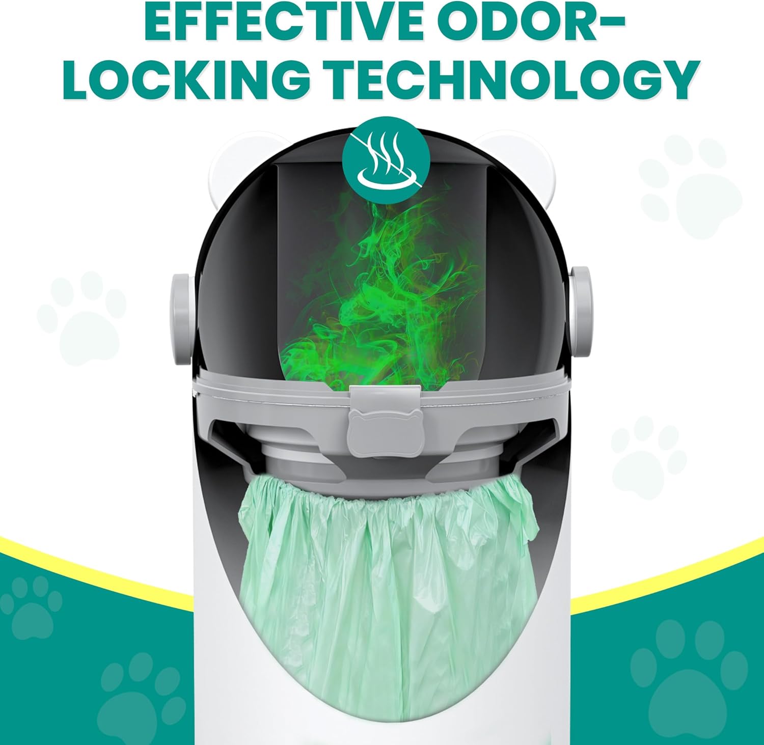 Indoor/Outdoor Pet Waste Station – Advanced Odor-Seal Dog Poop Trash Can with Locking Lid, Portable Handle & Works with ANY Bag – No Expensive Refills Ever!