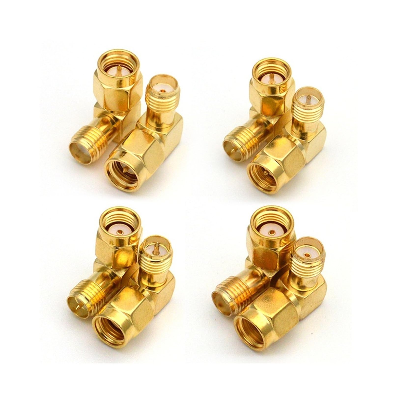 Yvxotrxnk SMA Adaptateur coaxial mâle vers femelle à angle droit pour extension d'antenne 2G/3G/4G LTE (type 2)