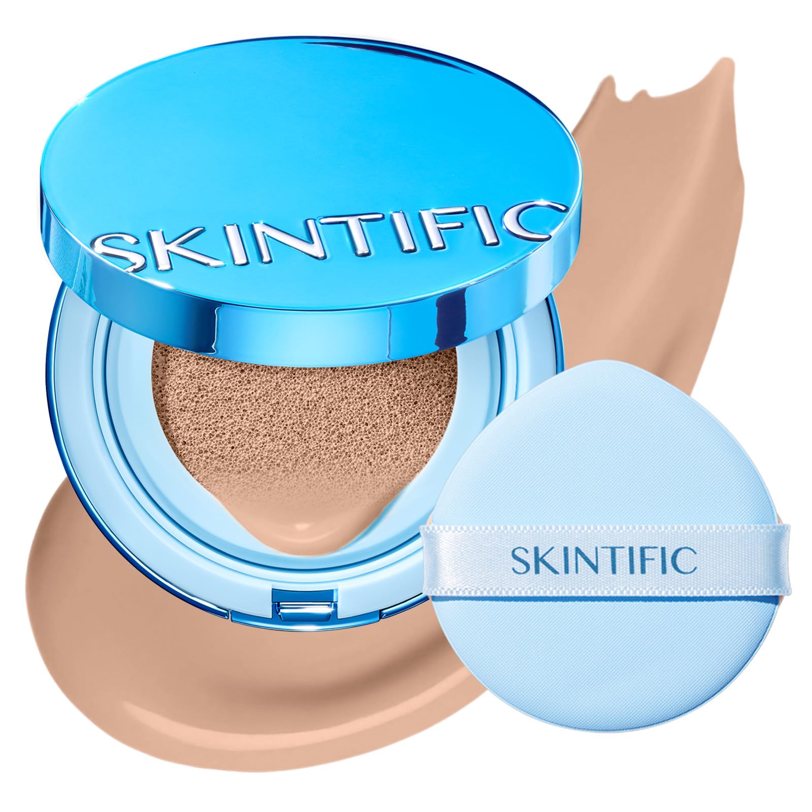 SKINTIFIC US STORE SKINTIFIC Velvet Matte Cushion Foundation Blue #1CN Cool Vanilla