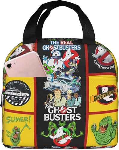 Ghstsobs Bolsa de almuerzo para hombres y mujeres, lonchera reutilizable aislada a prueba de fugas, bolsa de mano congelable para oficina, trabajo,