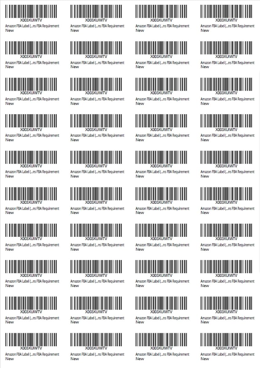 Amazon FBA Label (100 Sheets,4000 Labels) 40-up Labels 52.5x29.7 mm on A4 White Self Adhesive Shipping Mailing Stickers for Laser/Inkjet Printer,Meets Amazons FBA Requirements