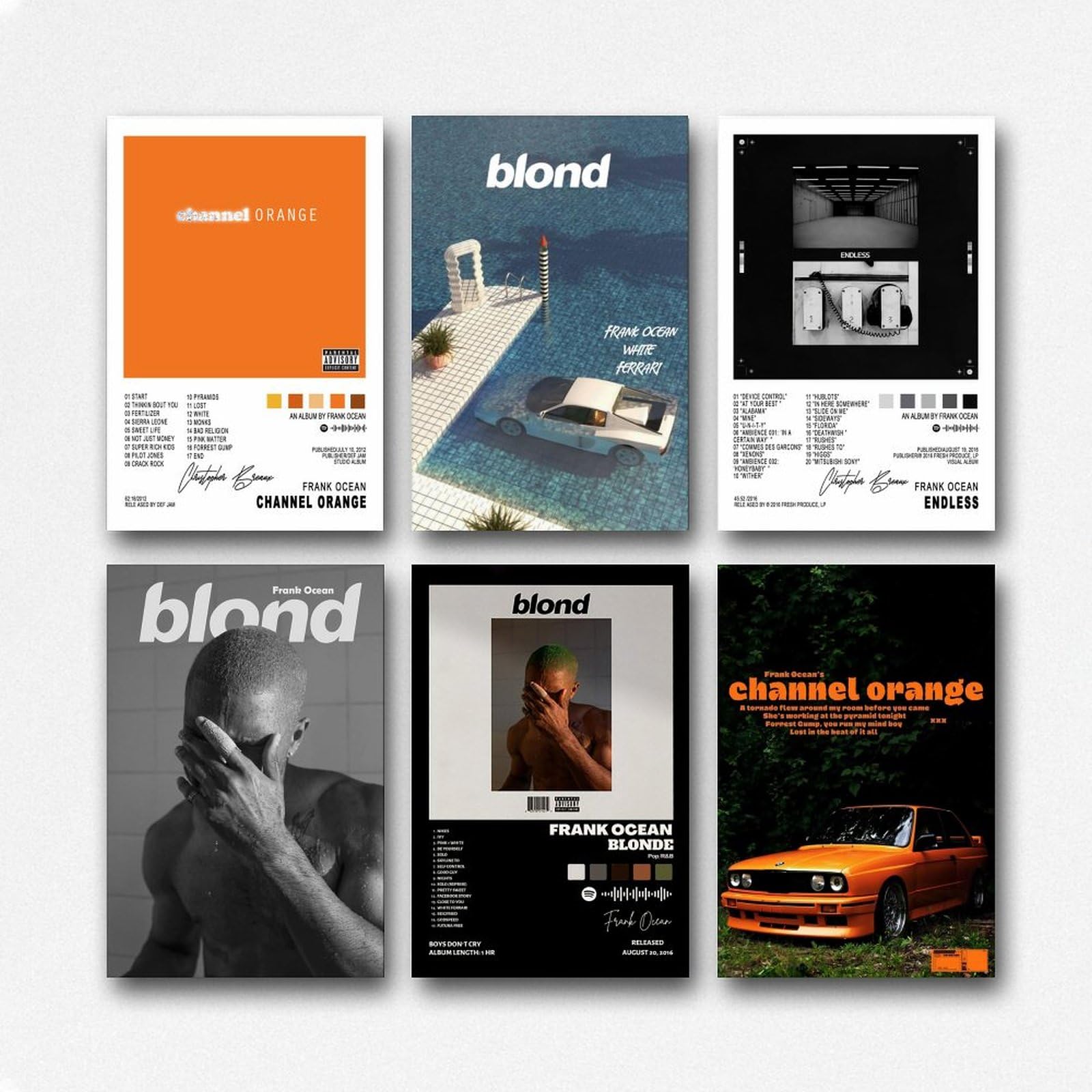 A Set Of 6 Frank Ocean Rapper Retro Frank Ocean White