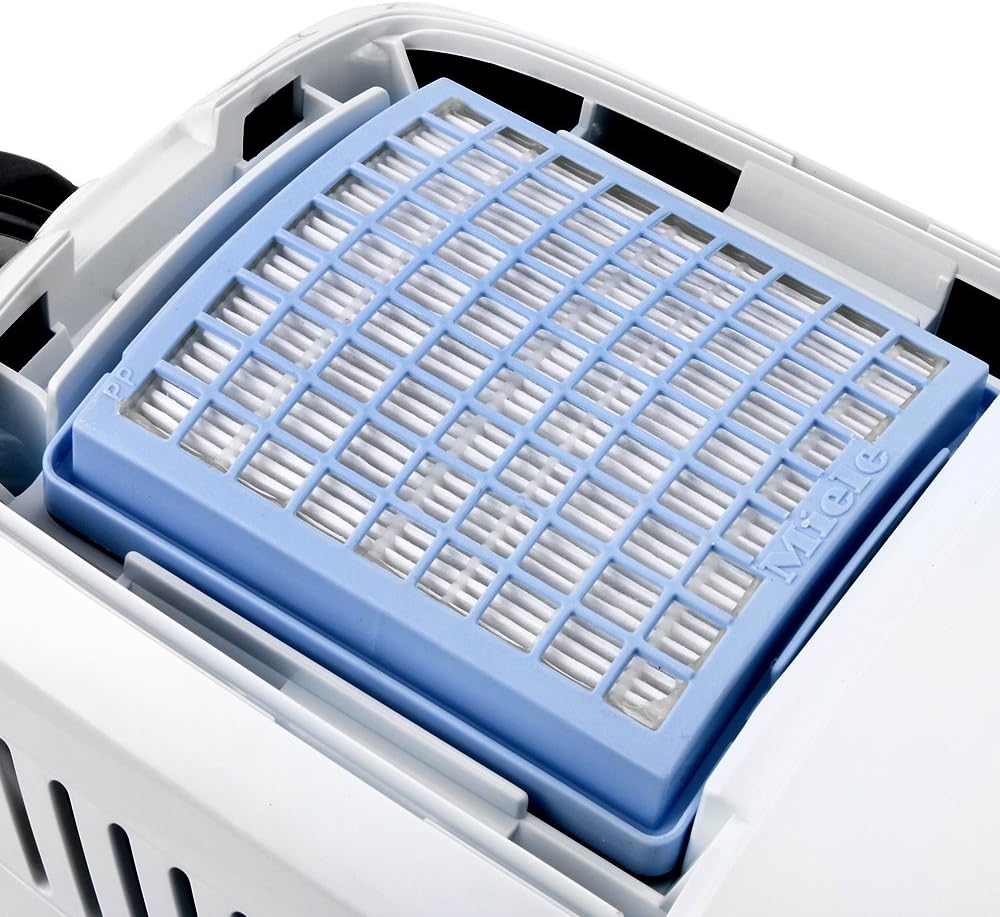 Close-up of the Miele S168 HEPA filter
