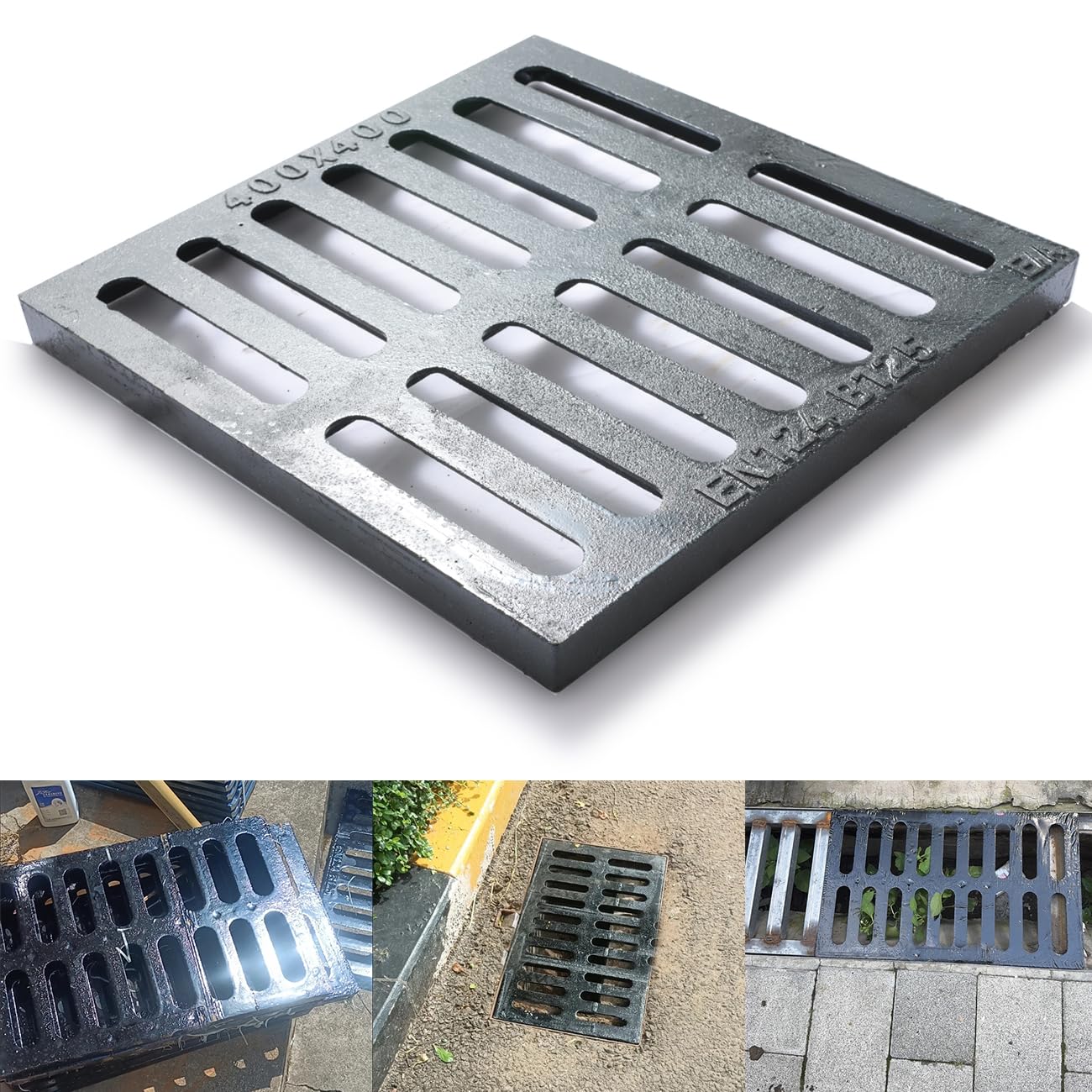 Square Cast Iron Drain Grate, 16 * 16 in, B125 Sewer Grate