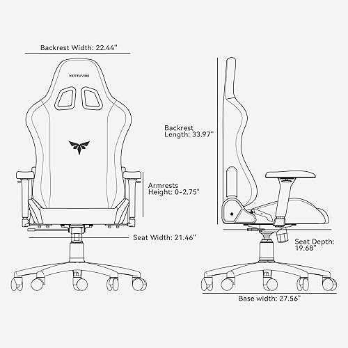 Miniatura 3 de Silla para juegos con reposabrazos ajustables 4D, reclinable de 160° y capacidad de 320 libras, silla ergonómica de computadora de respaldo alto