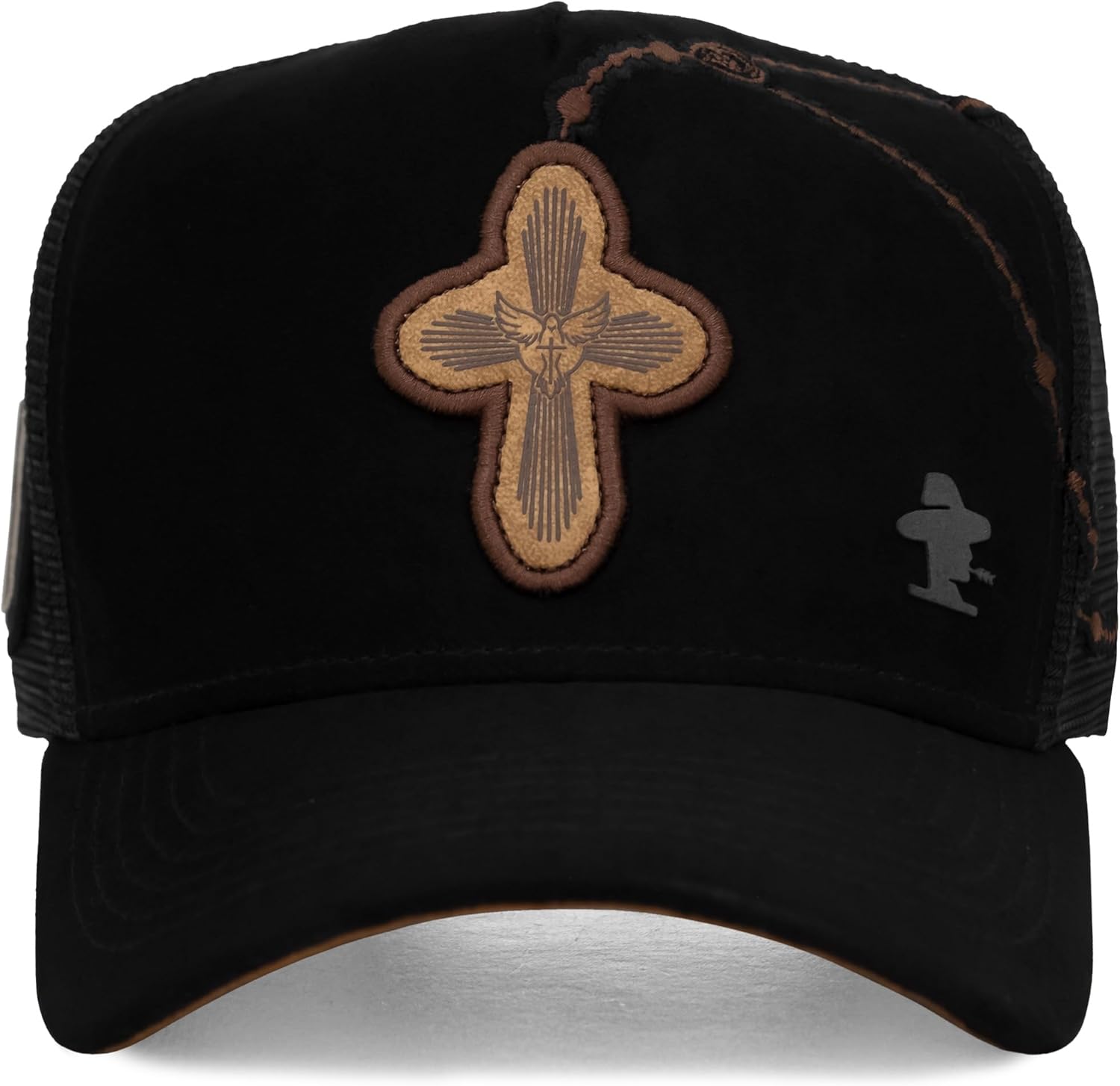 Sacudido's | Trucker Cap Cross Rosary | Snapback Hats, Adjustable, Unisex, Faith - Image 2