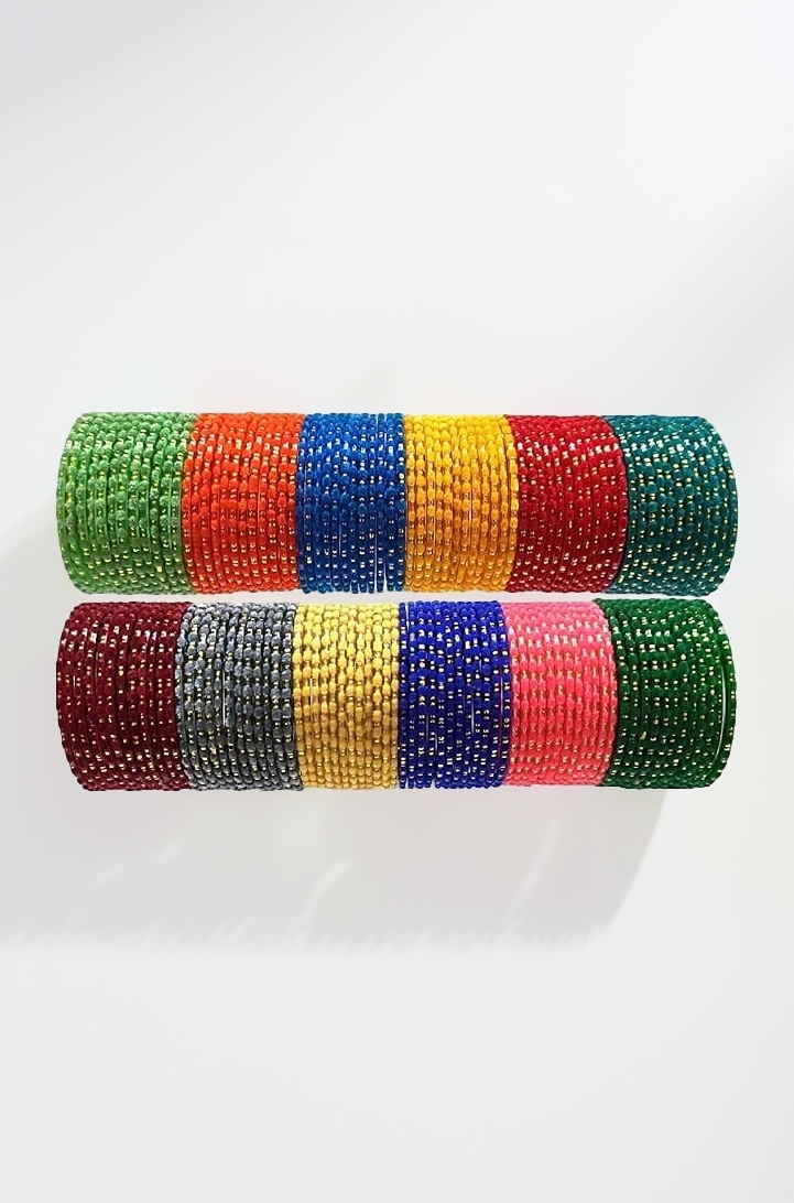Multicolor traditional Glass bangles chudi set of 144 for womens and girls