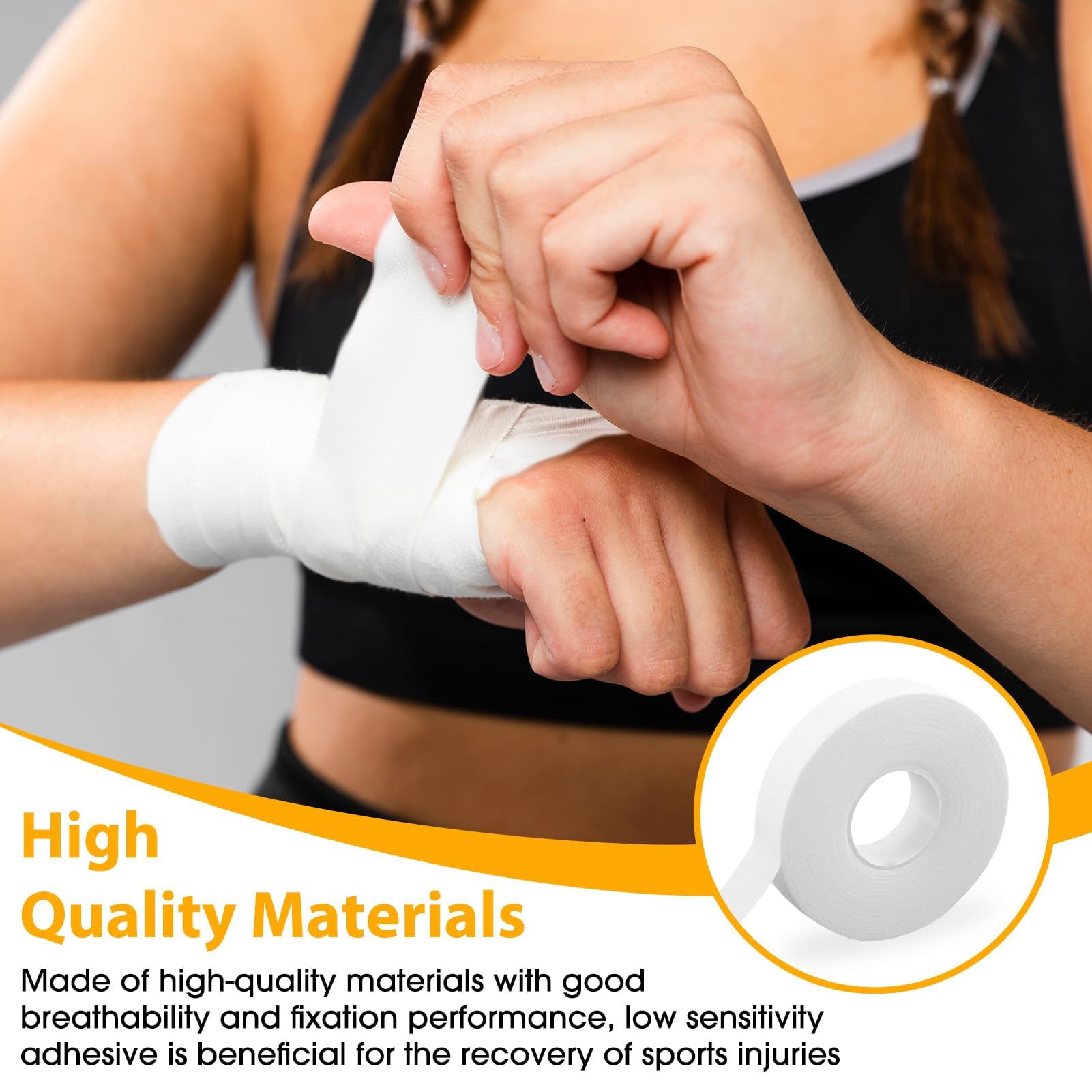 2 Rouleaux Tape pour Doigts, Bande pour Doigt Sportif（10M 1,5cm Breit, Tape Sportif, Strappal, Strappal, Strap Sport pour Doigts pour Prévention des Blessures et Soutien des Strap