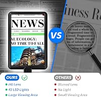 NZQXJXZ 5x nagyítólencse LED világítással, hajlítható nyakkal, 43 fényes LED, olvasáshoz és javításhoz 8