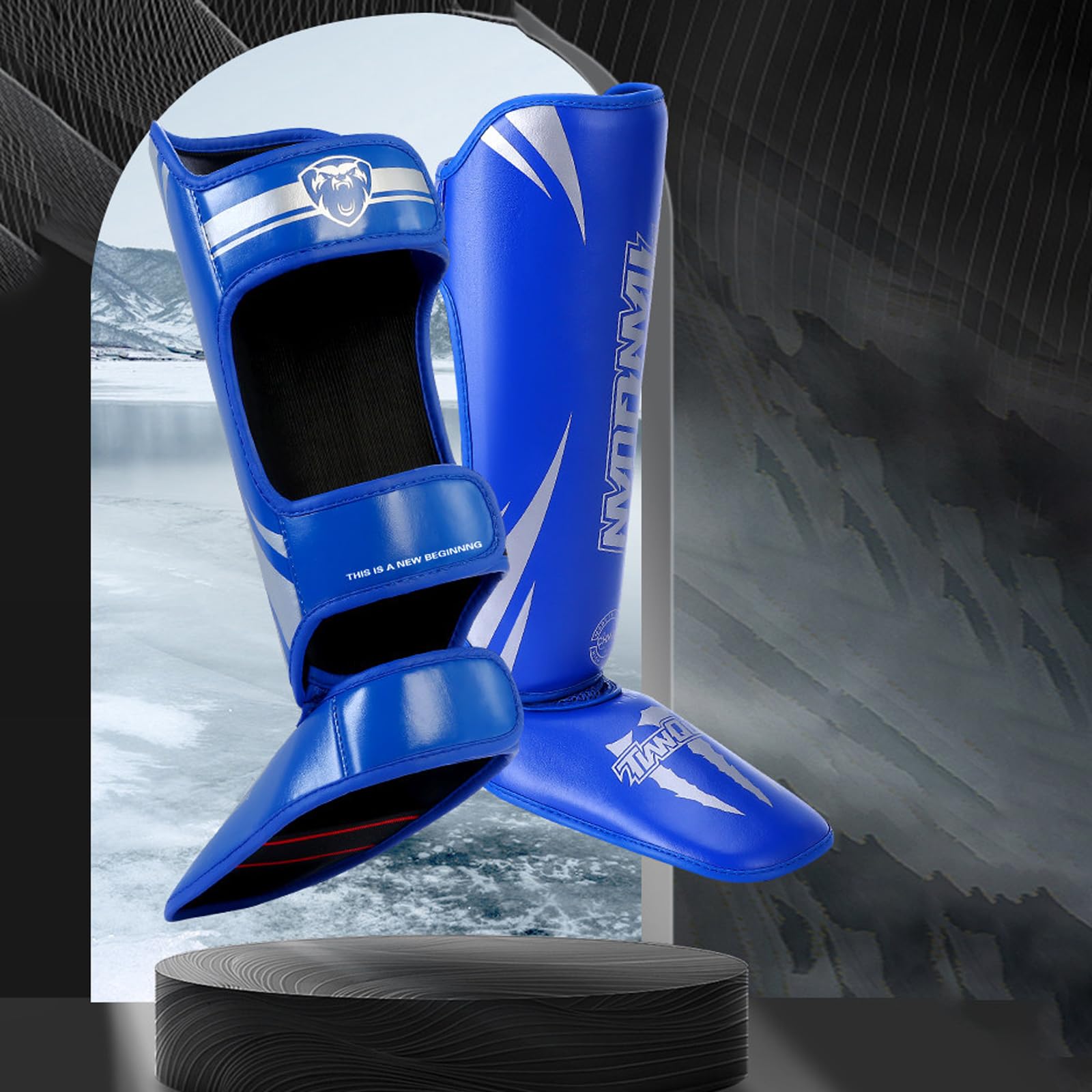 Piedi Protezione Shin Guard,Parastinchi da Boxe,Parastinchi per Arti Marziali,MMA Arti Marziali Protettivo Parastinchi,Traspiranti,per Allenamento Sparring,Arti Marziali Boxe Karatè