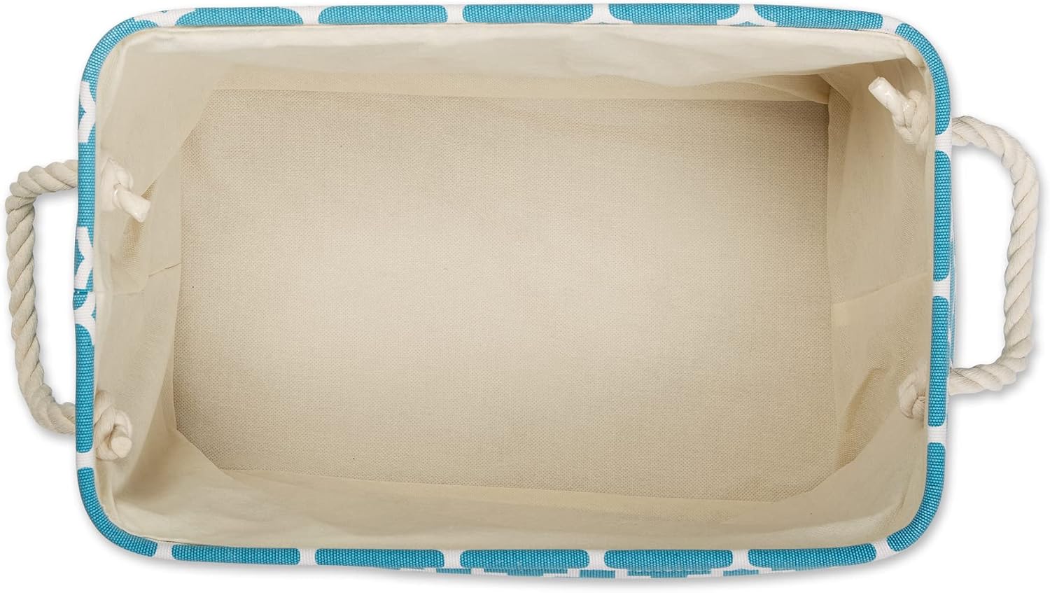 DII Polyester Container with Handles, Lattice Storage Bin, Small, Storm Blue image 3