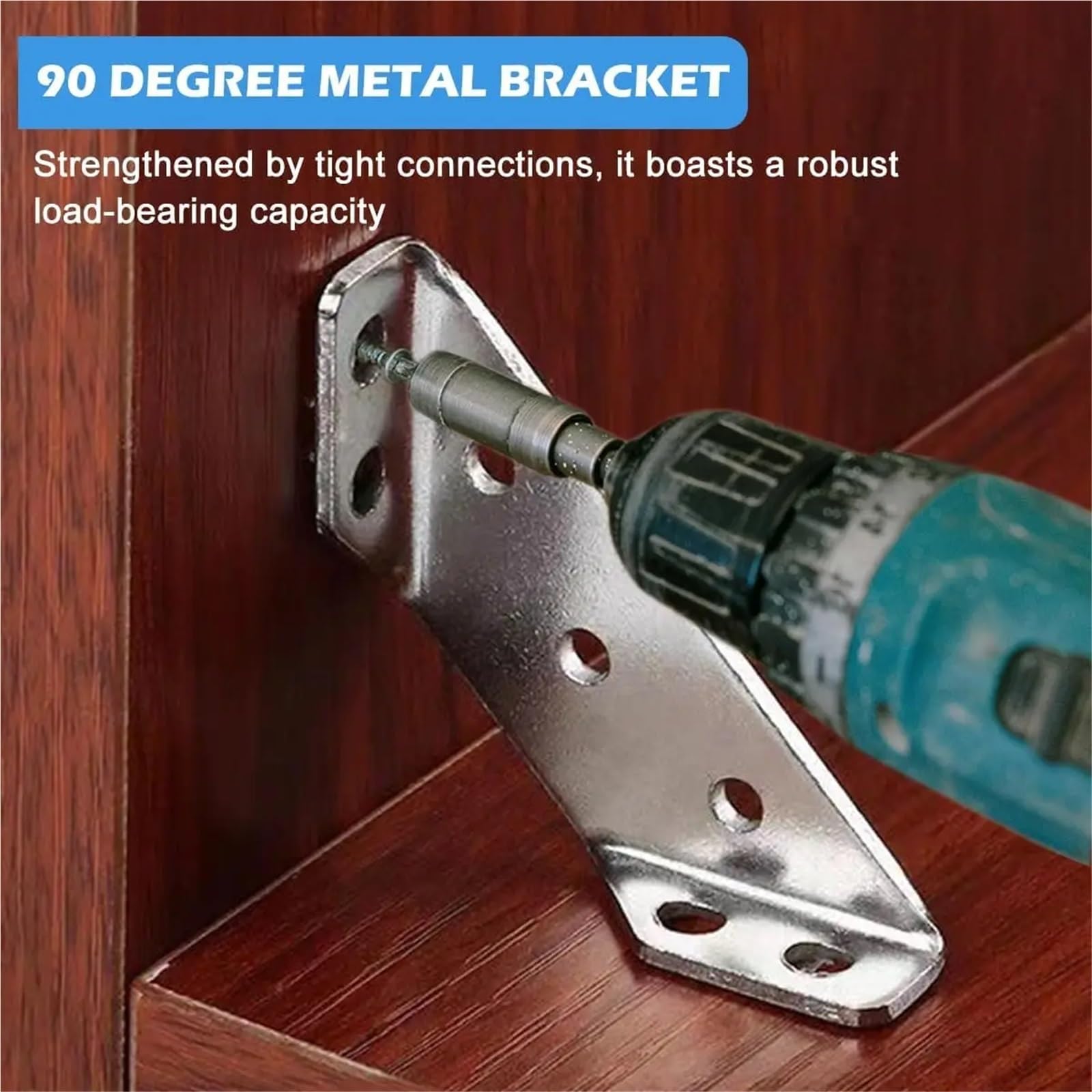 Staffa angolare universale per mobili, 40/80/200 pezzi, in acciaio inox, con viti, staffe angolari resistenti per legno (200 pezzi)