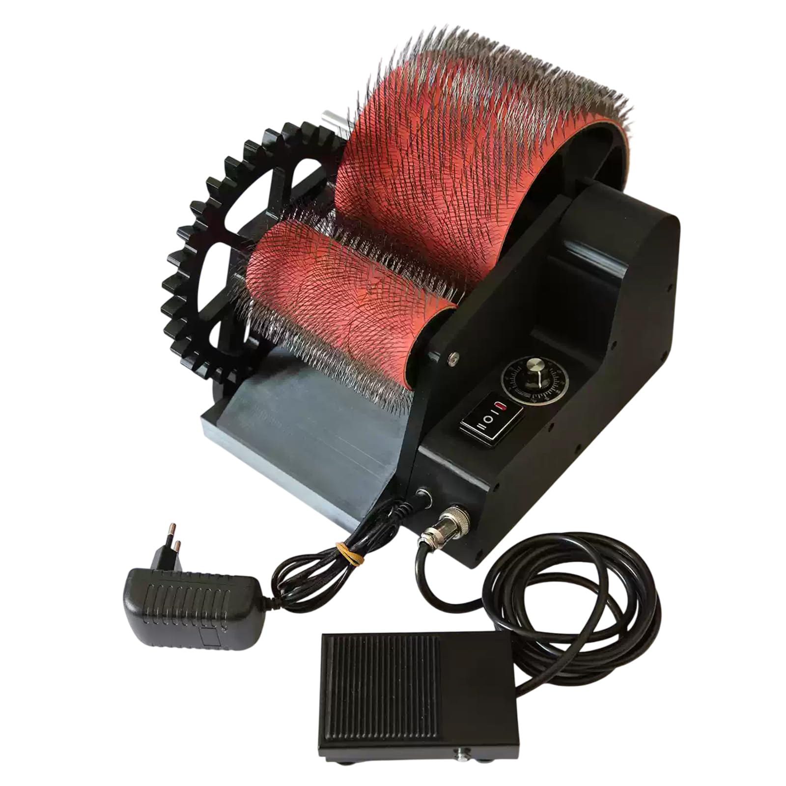 YSFHYAN Electric Wool Carding Machine,Wool Felt Drum Carder,Wool Felt Color Mixer,0-80 Rpm,Adjustable for Both Forward and Reverse Rotation,for Combing and Blending Wool