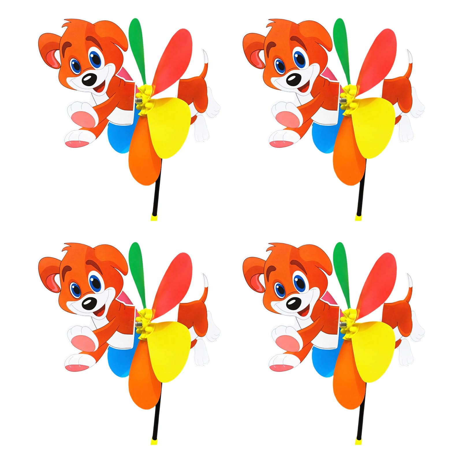 Colorful Cartoon Animal Wind Spinner Children Toy Scare Birds Away Wind Spinner Garden Windmills Adornment Cartoon Animal Windmills