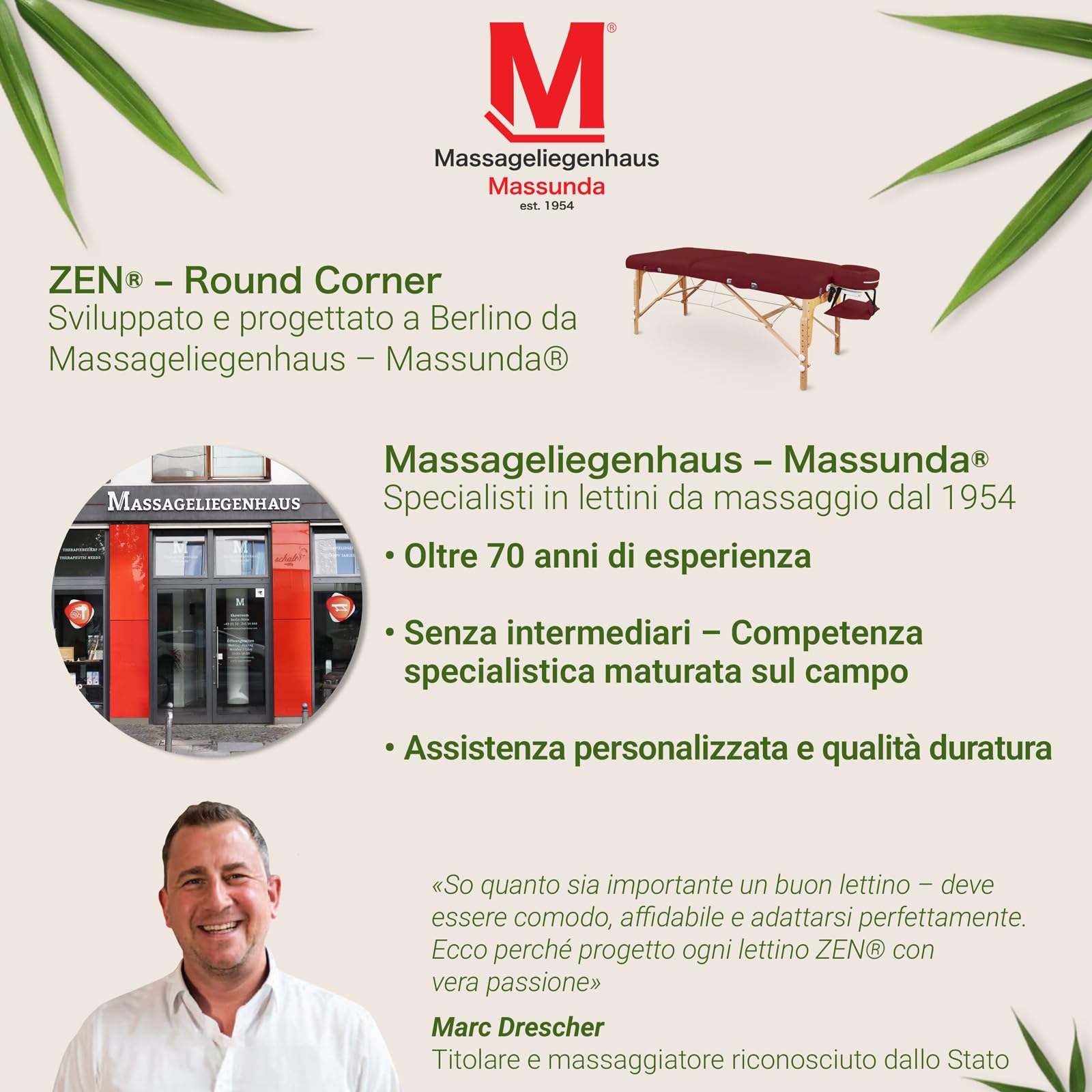 ZEN - Lettino massaggio Round Corner mobile pieghevole®olabile - Tavolino massaggio in legno angoli rotondi per massaggi attivi - Panchina massaggi con poggiatesta, braccioli e borsa (bordeaux)