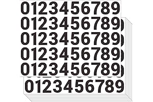 DUGUTUL 700-Count 1-Inch Black Number Stickers