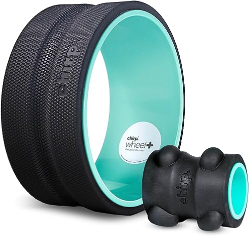 Chirp Combo de rodillos de espuma de rueda para espalda y cuello, kit de alivio del dolor y dolor de cabeza con masaje muscular de tejido profundo y