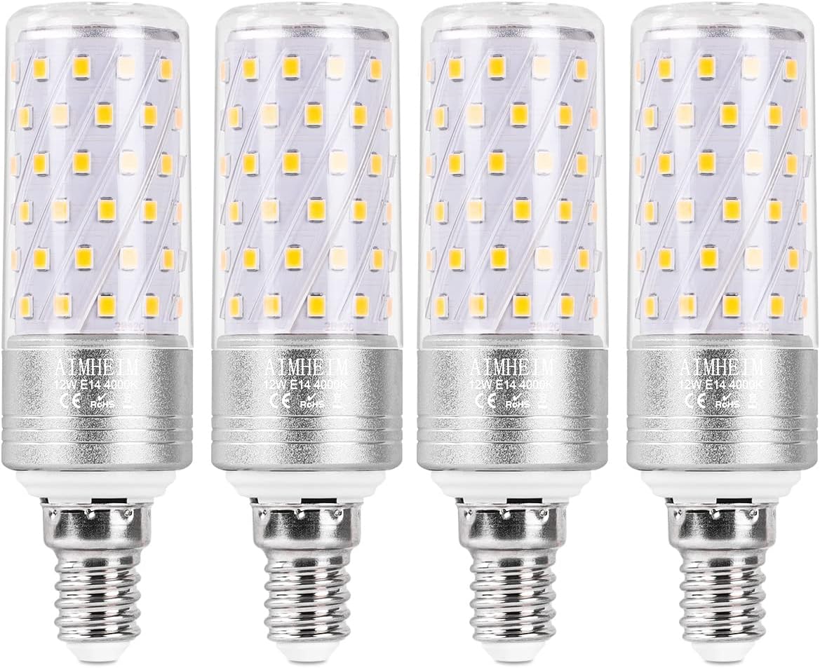 AIMHEIM Ampoules LED E14 Blanc Naturale 4000K, E14 LED 12W Equivalent à 100W, 1350 Lumen, Culot