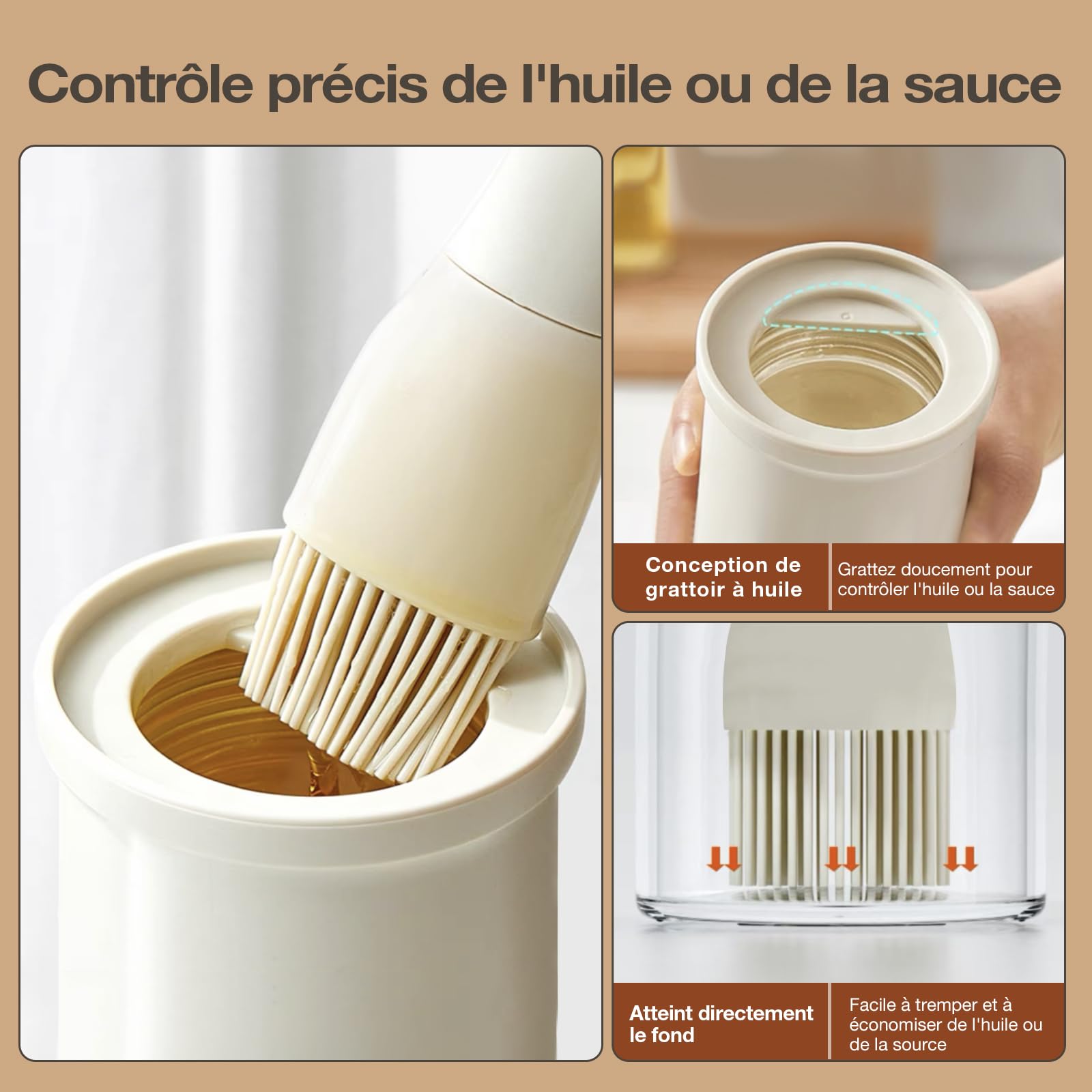 Bouteille à Huile Avec Pinceau - Distributeur Huile Et Sauce En Verre | Cuisine, Barbecue, Pâtisserie