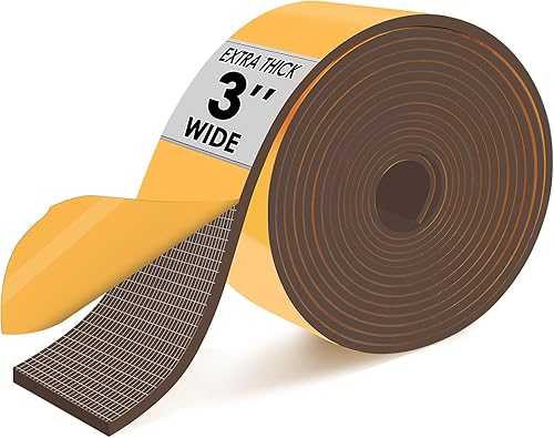 Vista 12 de TOHONFOO Envoltura de tubería - Cinta aislante de tubería de agua marrón para exteriores de 4 pulgadas x 15 pies, cinta térmica para líneas de CA