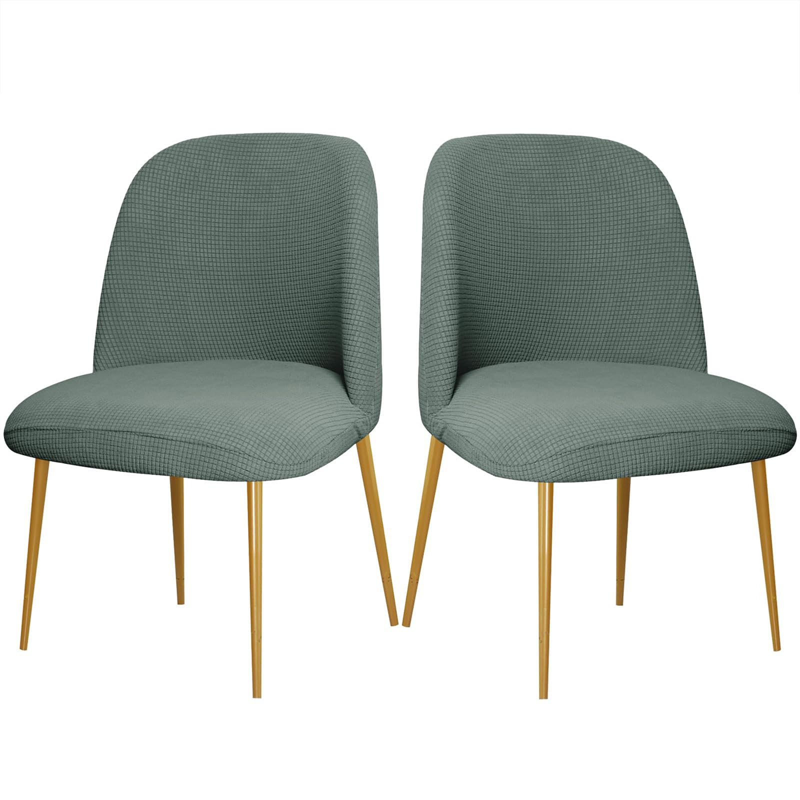 Housse de chaise de salle à manger élastique vert haricot