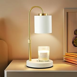 CASTLELIFE Candle Warmer Lamp with Timer & Dimmer, Height Adjustable Electric Wax Melt Warmer for Jar Candles, Gifts for Mom Home Decor, White Gold