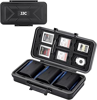 JJC Multi-Function Camera Battery Memory Card Storage Case for 6 SD Card,6 CFexpress Type-B/XQD Cards,5 CFexpress Type-A C...
