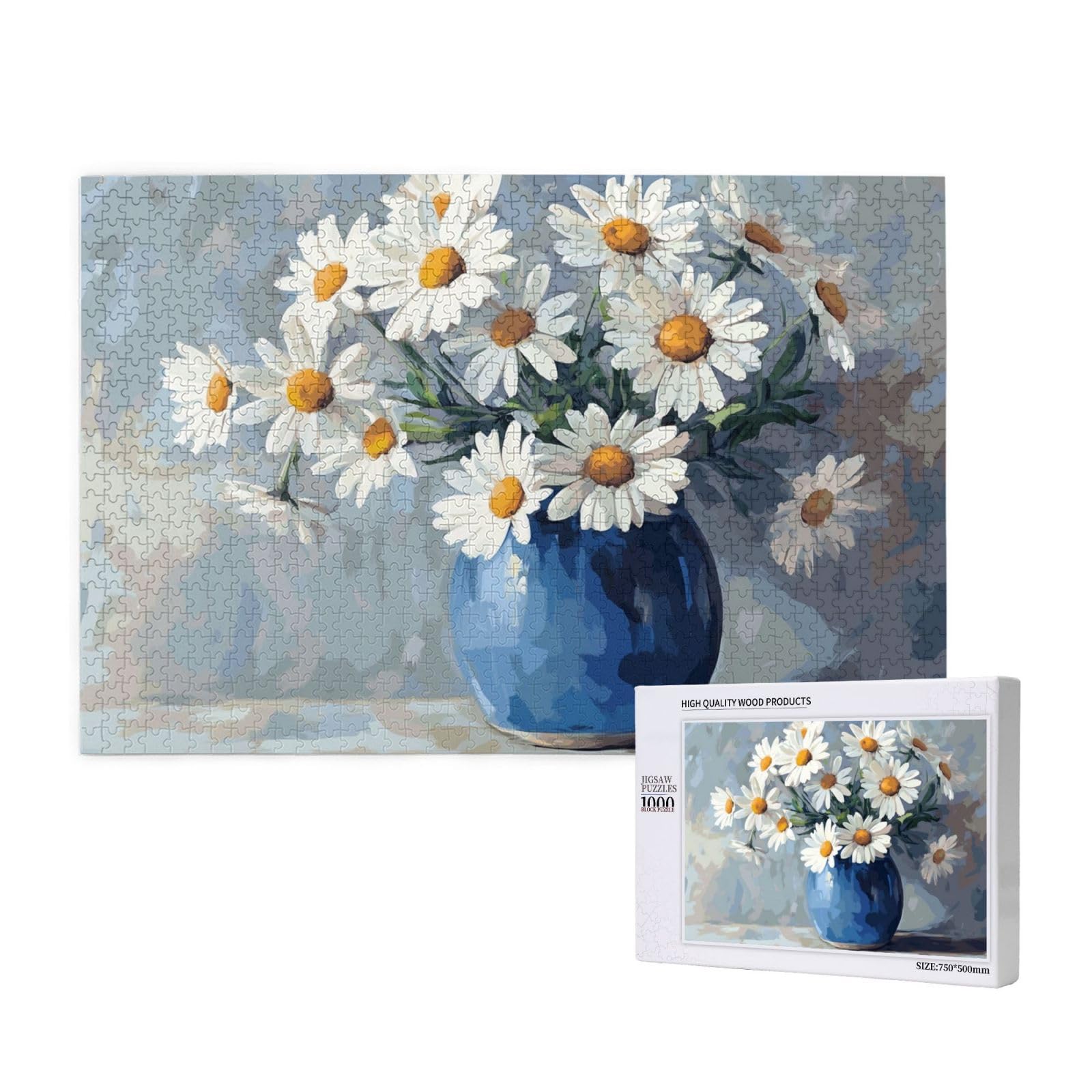 Flor Puzzle 500 Piezas, DIY Puzzles Xiao Zouju Puzzle Adultos y Niños, Puzzle Juego para Niños a Partir de 5 Años, Color Puzzle Adultos con Caja de Regalo for Home Wall Room Decor, Regalo Mujer -2053