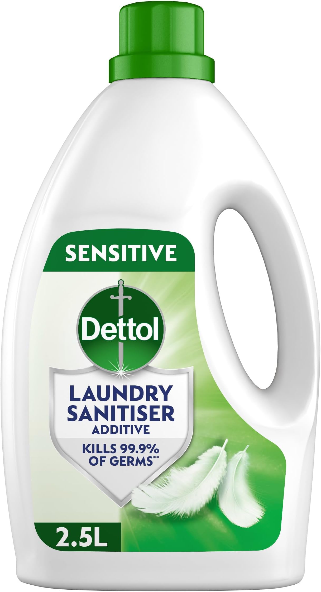 Laundry Sanitiser, Antibacterial, Sensitive, 2.5L, Dermatologically Tested, Hygienically Clean, Removes Odour, Kills 99.9 Percent of Bacteria