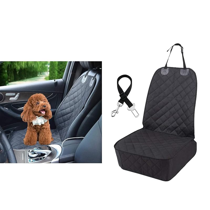 Capa Impermeável para Banco Dianteiro de Carro com Cinto para Pet Zufoty