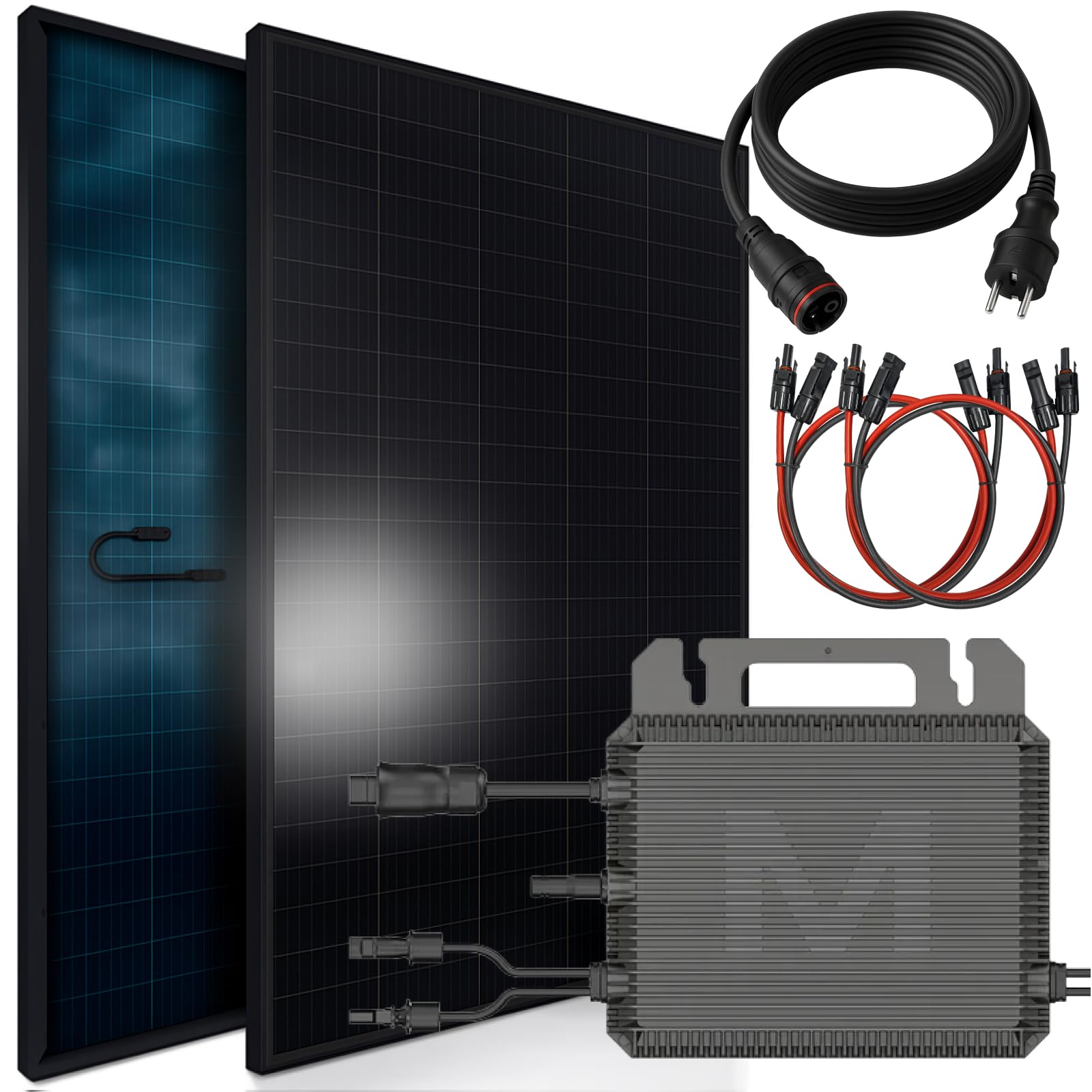 SUNNIVA Balkonkraftwerk 920W BIFAZIAL FULLBLACK – Komplettset
