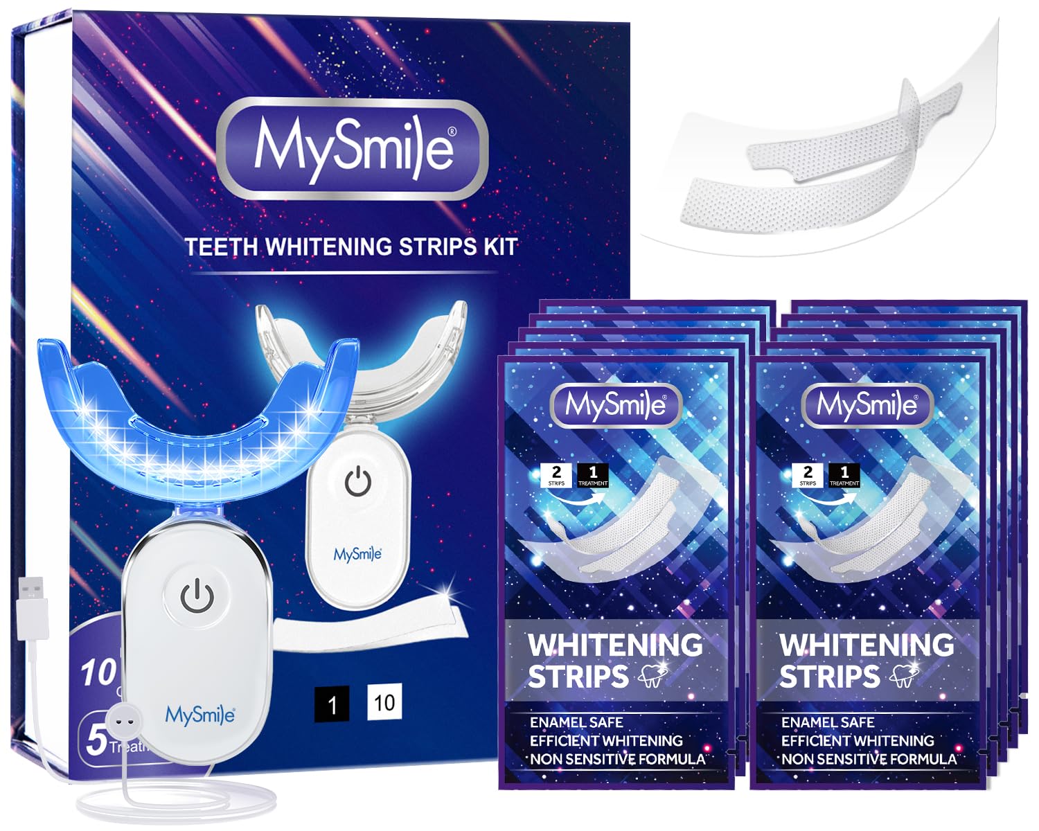 Teeth Whitening Light, 10 Min Fast Teeth Whitener, 28X LED Accelerator Light for Teeth Whitening Kit Connect with USB for Home Use Helps to Remove Stains from Coffee(not Include Gel)