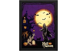 ArtbyHannah Halloween Wall Decor with Lights