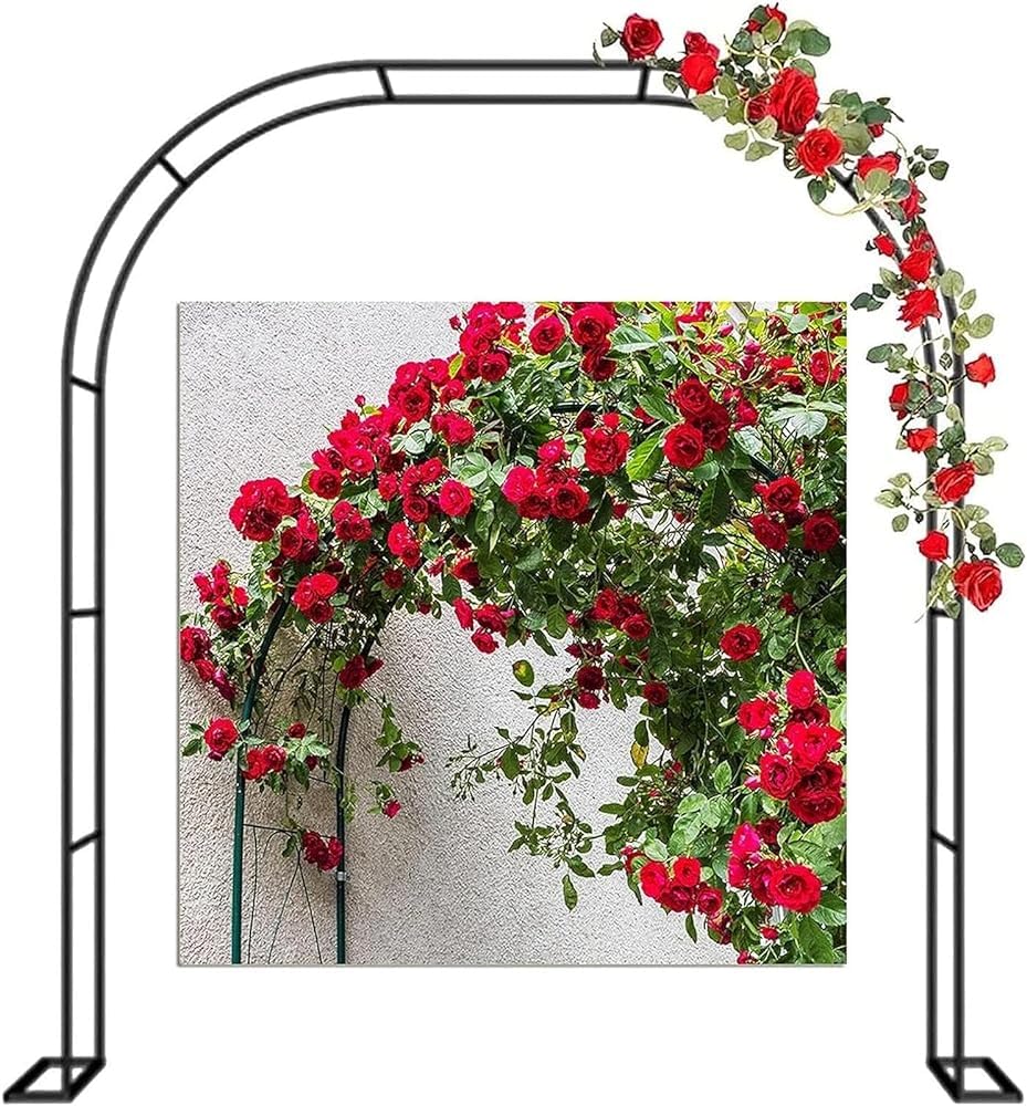 Arco da giardino resistente per piante rampicanti, grande supporto per pergolato per matrimoni e rose, arco in metallo resistente