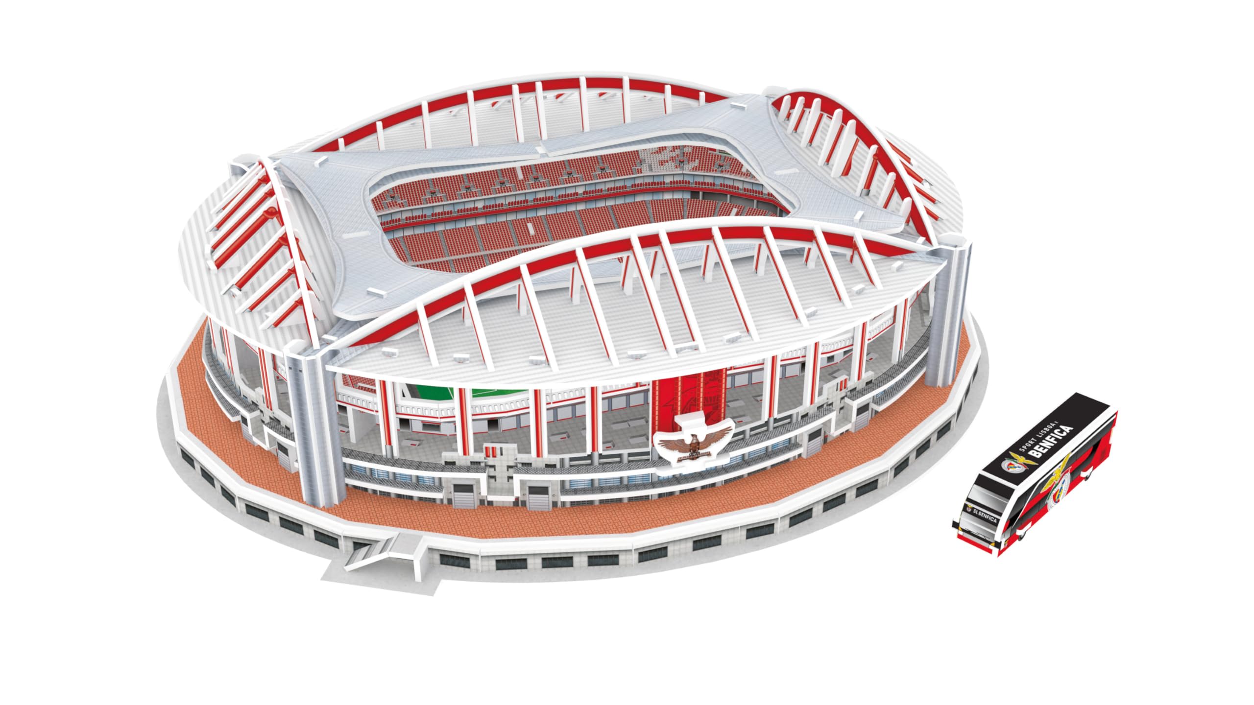 Pro-Lion 3D Jigsaw Puzzle of Benfica Stadium - 179 Pieces, Benfica 3d, 179 pieces, 23 cm x 31 cm - Image 4