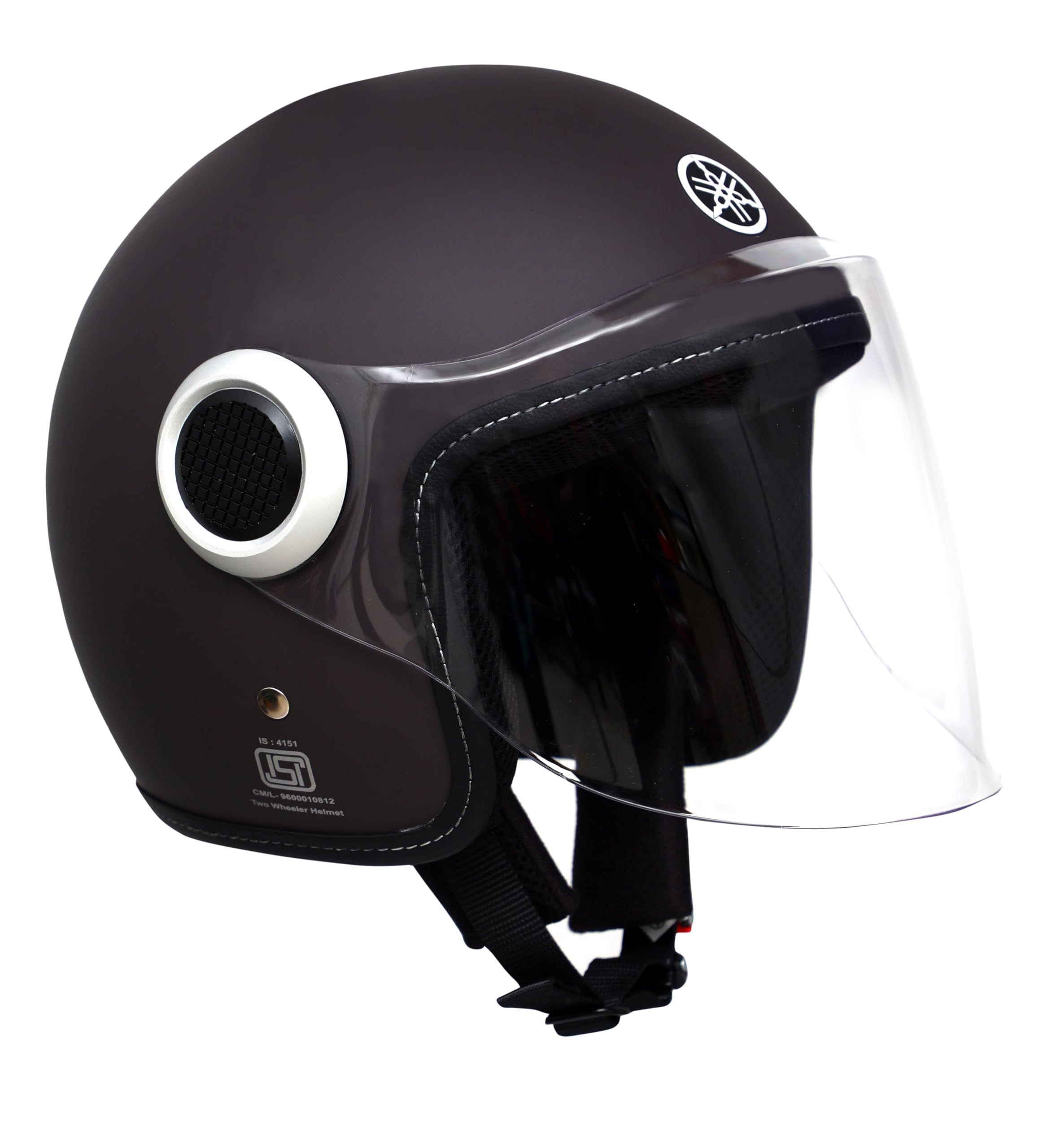 Yamaha YRV Half Face ISI Certified Helmet Size XL (Brown) | Y6AYRVBRXL23