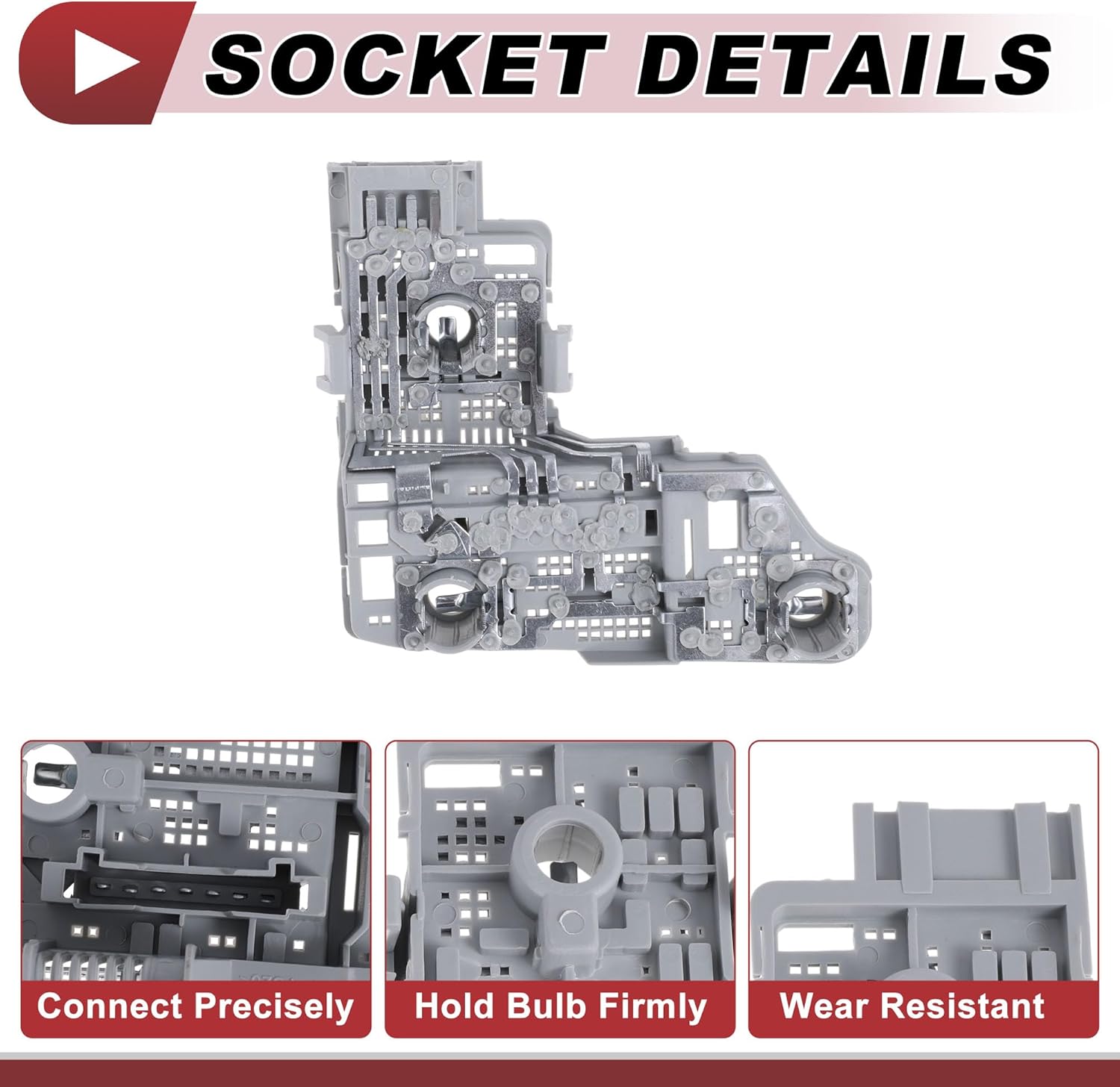 Left Tail Light Socket Wiring for Mercedes-Benz C-Class W204 Saloon 2012-2014 No.2048202277 Bulb Pigtail Harness ​Pre-Wired Plug Heat Shrink Tubing