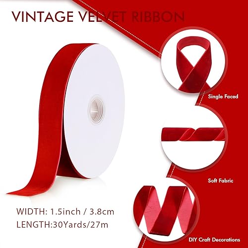 Miniatura 36 de Chuangdi 3/8 pulgadas, 60 yardas, cinta de terciopelo azul verde azulado de Navidad, cintas anchas de terciopelo vintage para adornos de árbol