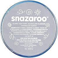 Vista 6 de Snazaroo - Pintura clásica para rostro y cuerpo, frasco de 0.66 oz (18.8 g), gris claro