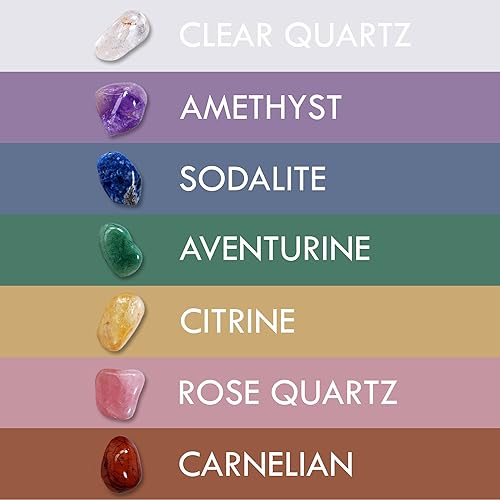 Miniatura 8 de Luma Gems Juego de cristal de chakra grande de alta calidad 7 piedras de chakra de cristales curativos naturales péndulo de amatista real con cadena