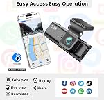 FONY &KENY 4K Dash Cam Front & Arrière, SONY STARVIS, Gratuit 128 GB TF Carte, 5.8 GHz Wifi et GPS, 3.18" IPS Écran, vision nocturne, senseur G, 24H Moniteur de stationnement, Verrouillage d'urgence, Enregistrement de boucles pour une conduite sécuritaire.