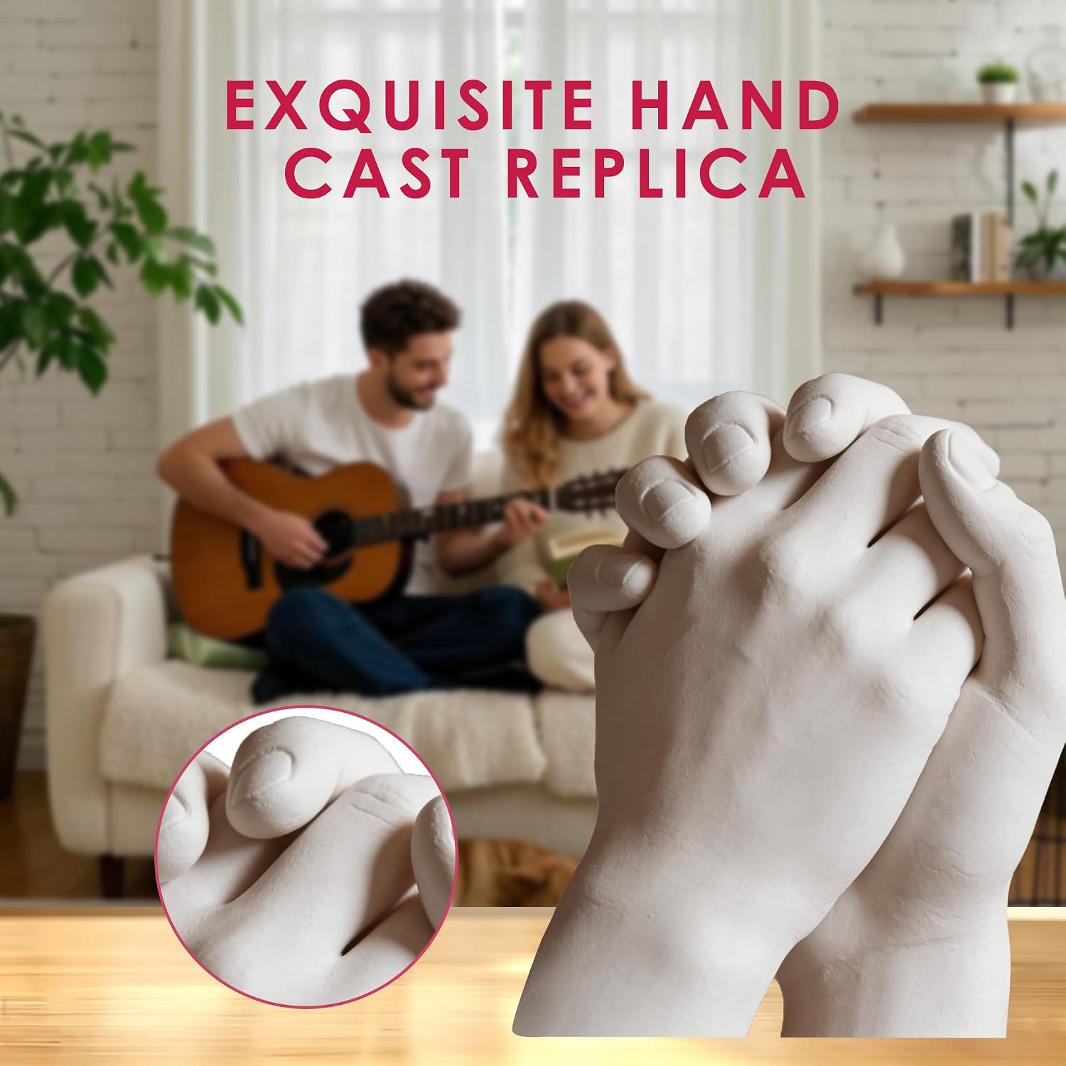 Hand Casting Kit with Extra Practice Pack, Non‑Toxic 3D Hand Mold Kit for Couples & Family, Easy DIY Plaster Casting Set, Ideal Gift for Anniversary, Wedding, Valentine’s Day