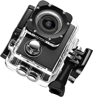 Câmera à Prova d'água Subaquática, Vídeo 1080 HD 30fps, Tela HD de 30 Metros, Câmera de Ação Subaquática à Prova d'água Com Acessórios para Ciclismo e Snowboard